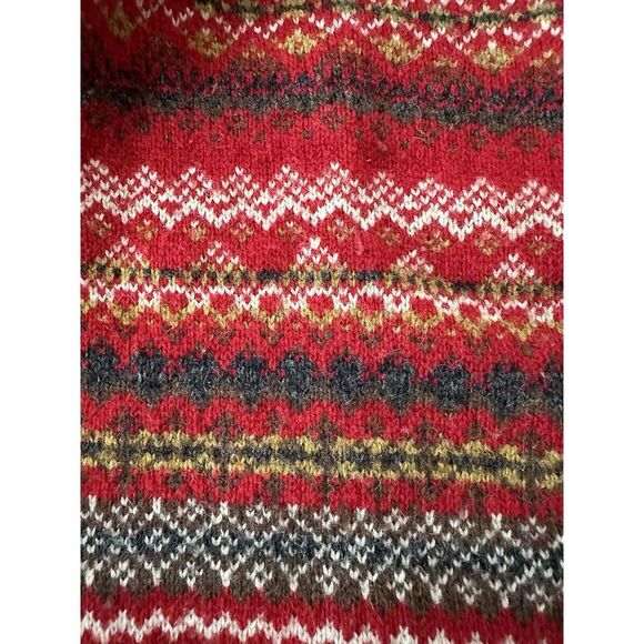 Vintage Eddie Bauer Sweater Top Women Large Red Knit Long Sleeve Grandmacore Y2K - Picture 6 of 9